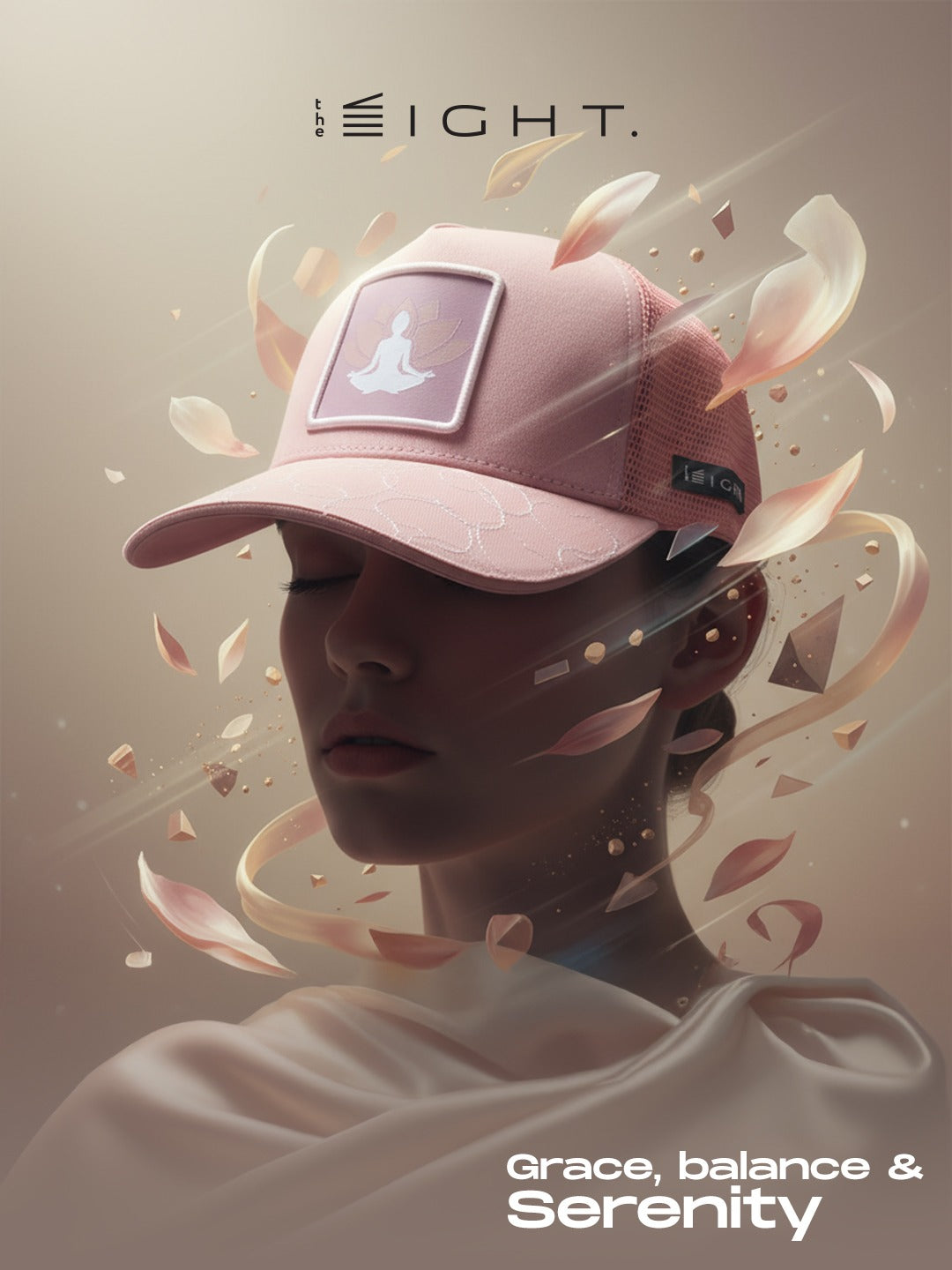 Tranquil Pastel Pink Cotton Trucker Cap