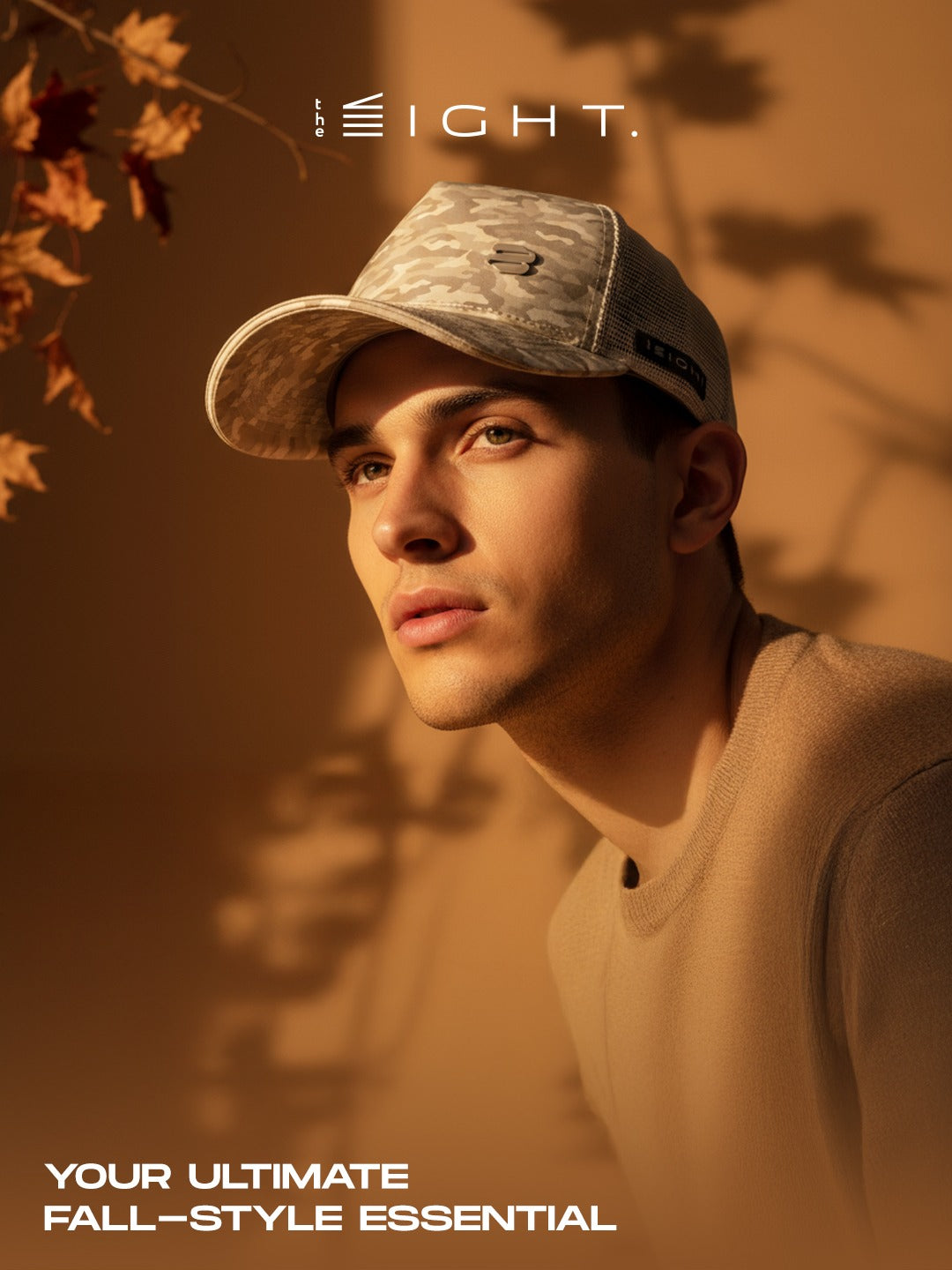 Helios White Leather Trucker Cap