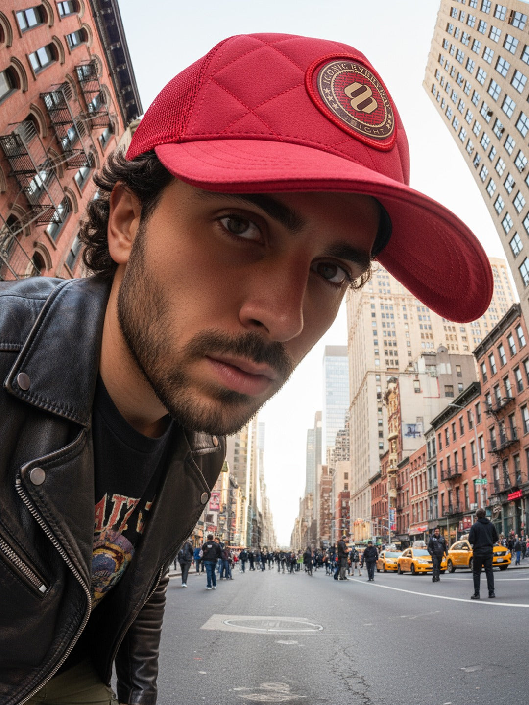 The ight maroon cotton trucker cap