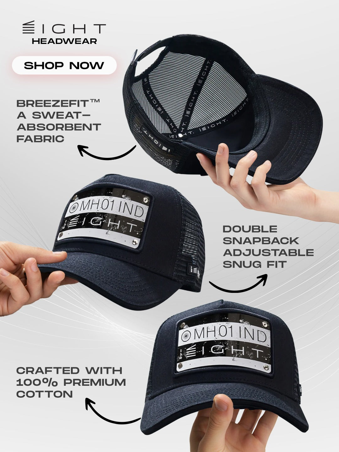 The ight Mumbai Edition Black Cotton Trucker Cap