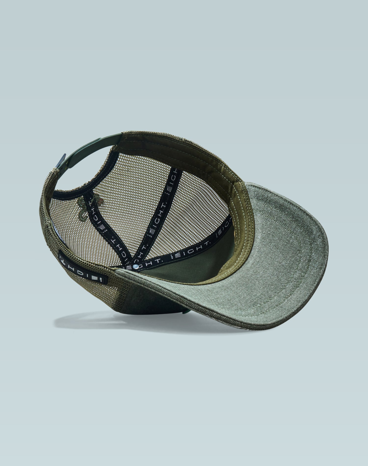 K- Emoticons Moss Green Denim Look Trucker Cap