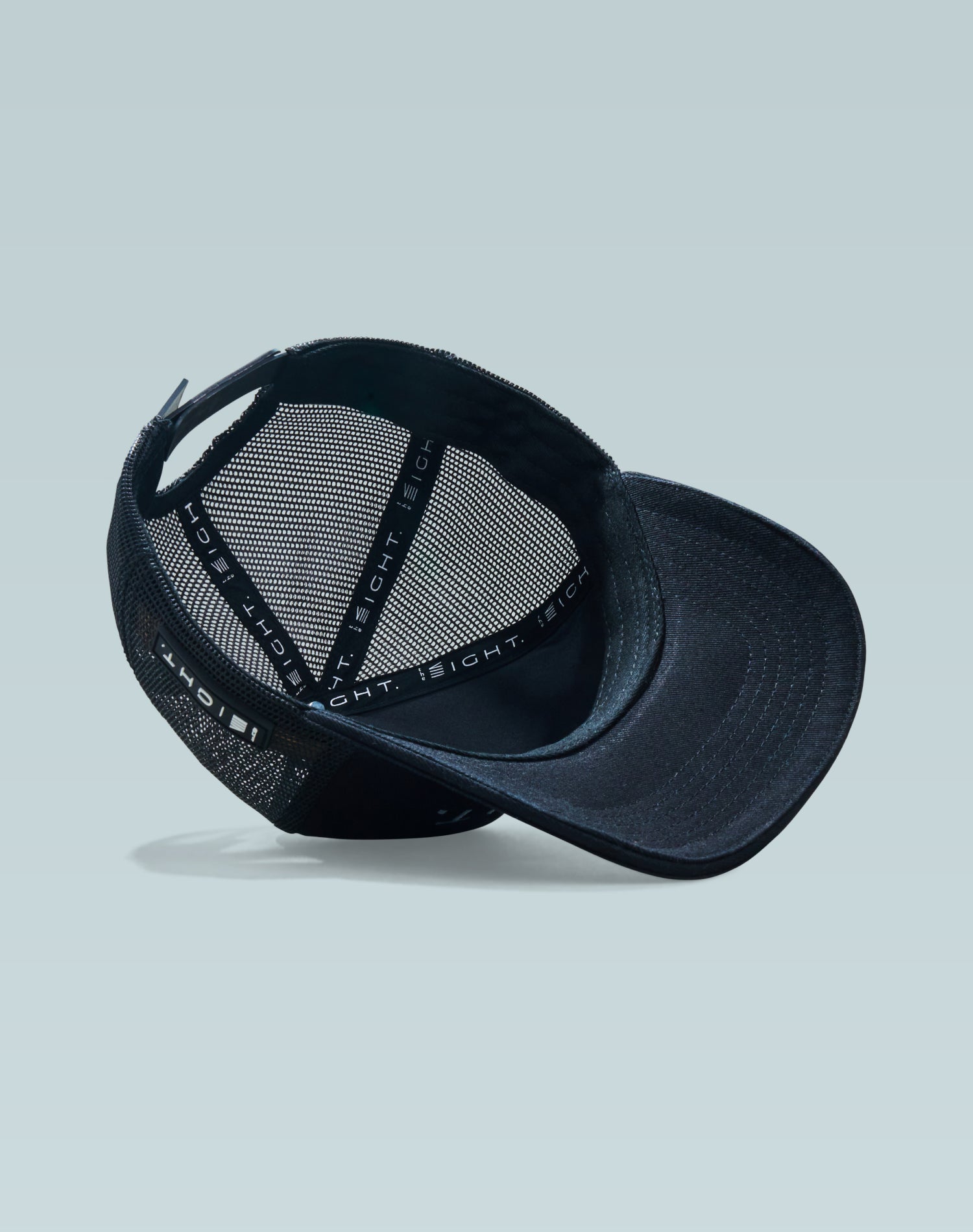 The ight Logo Black Cotton Trucker Cap