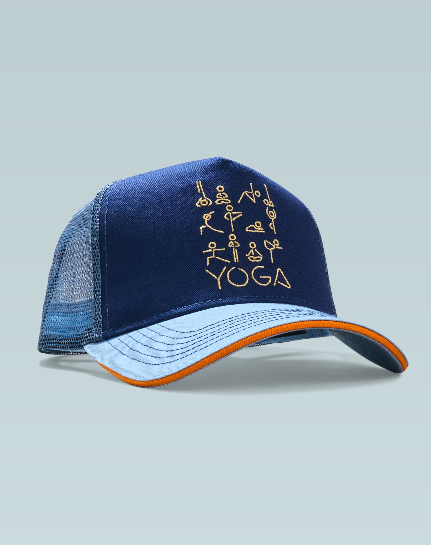 Yoga, Glo, Repeat! Blue Cotton Trucker Cap