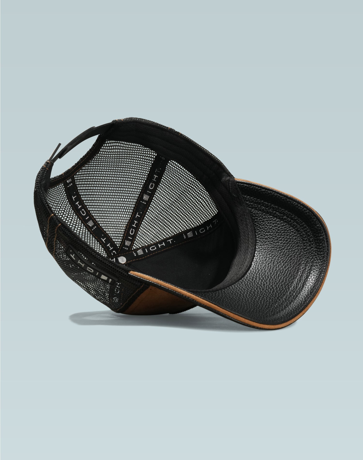 Aphrodite Brown Leather & Suede Trucker Cap