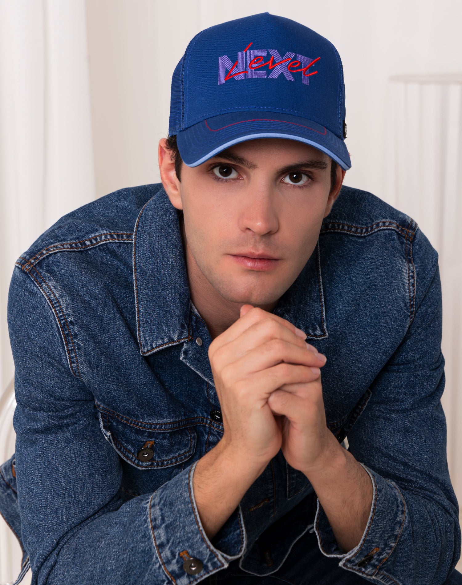 Resilient Blue Cotton Trucker Cap