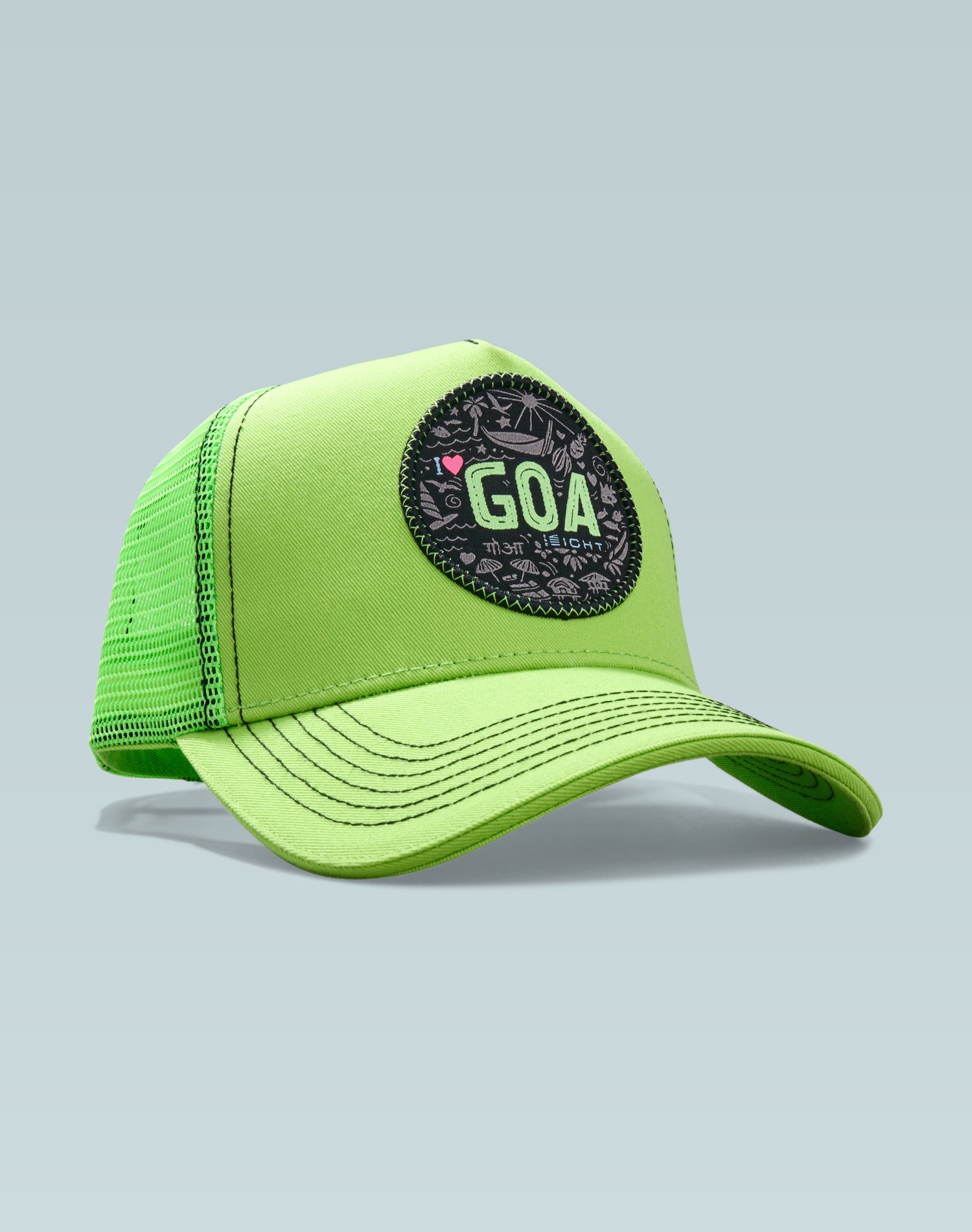 Goa Groove Neon Glow-in-The-Dark Cotton Trucker Cap