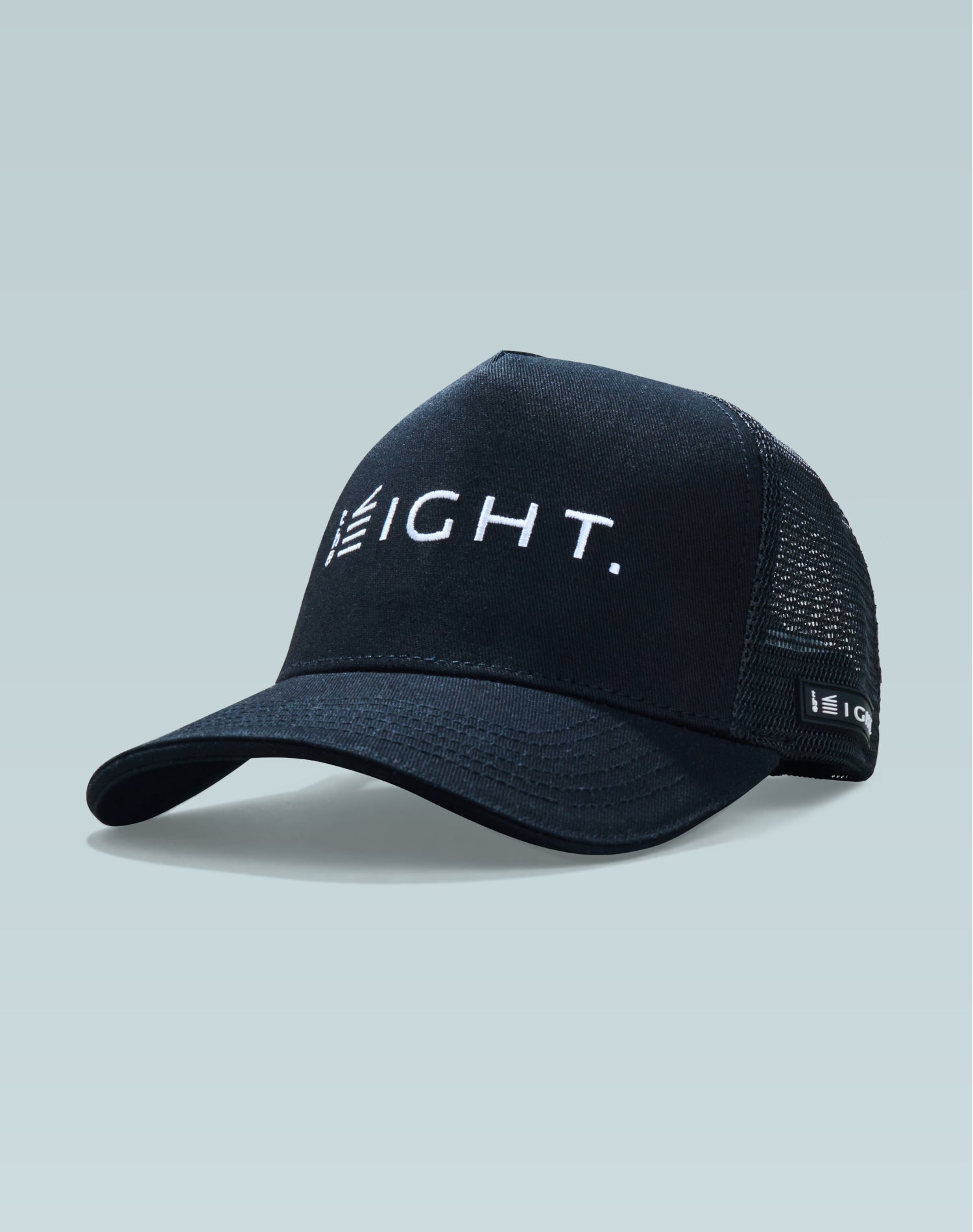 The ight Logo Black Cotton Trucker Cap