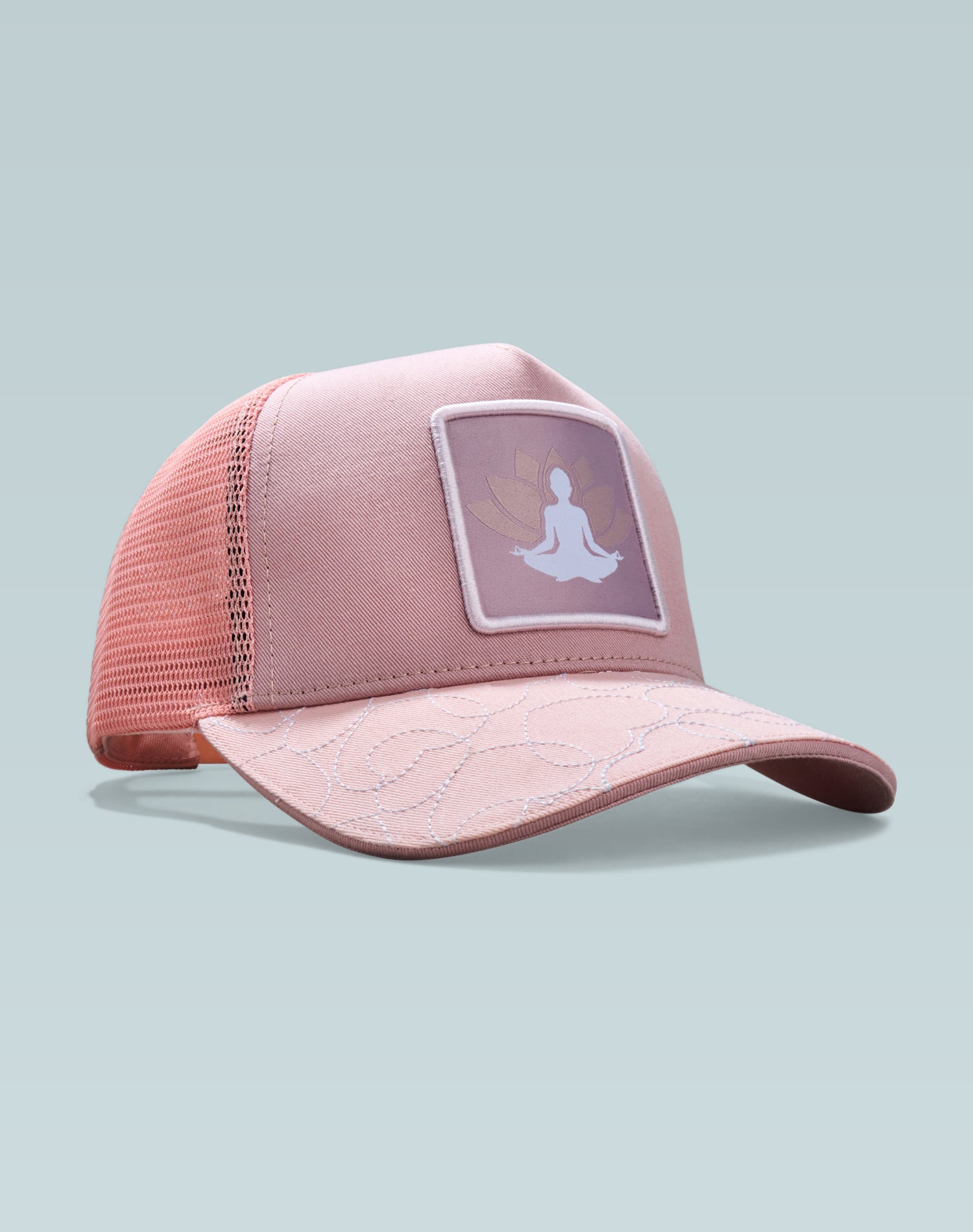 Tranquil Pastel Pink Cotton Trucker Cap