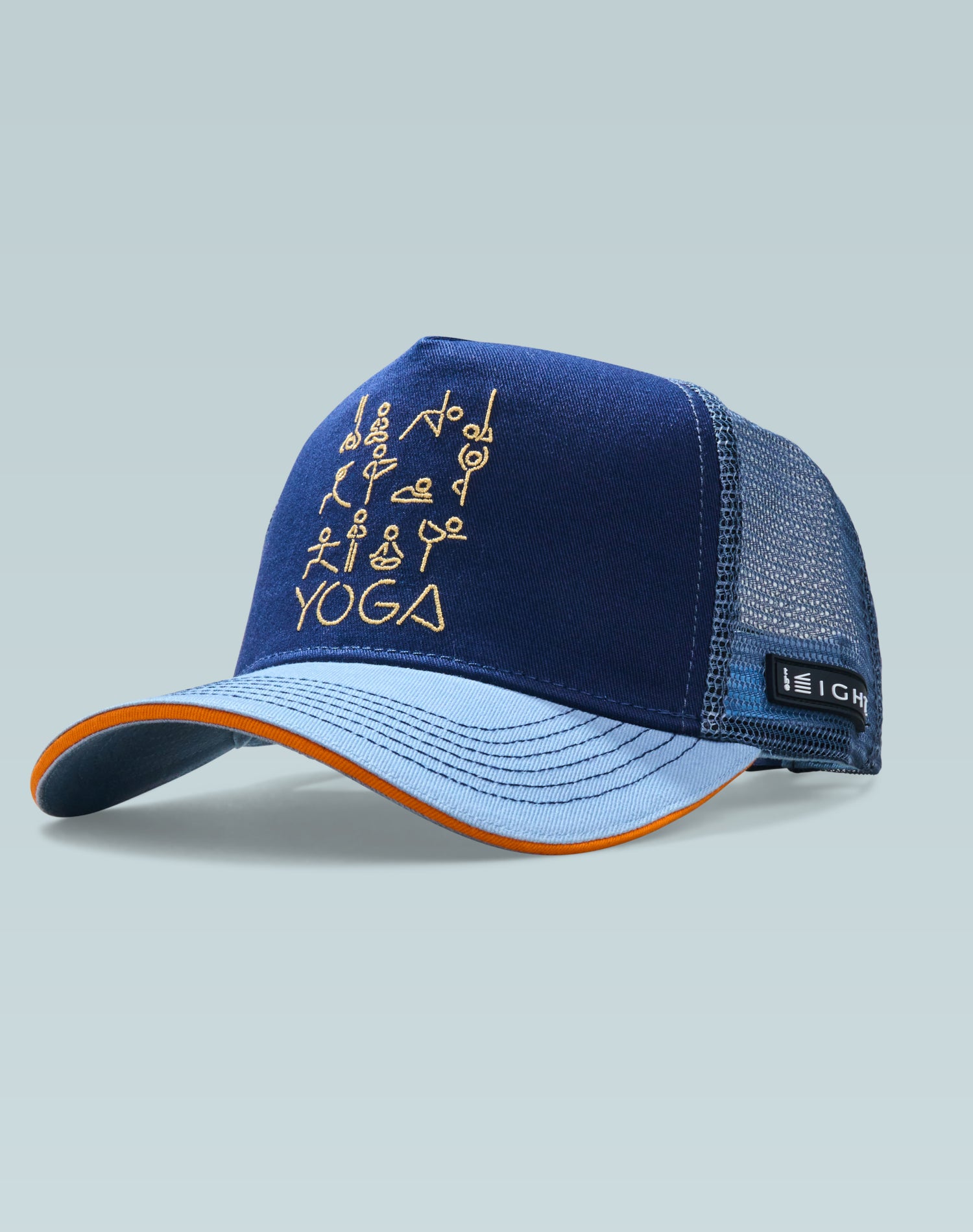 Yoga, Glo, Repeat! Blue Cotton Trucker Cap